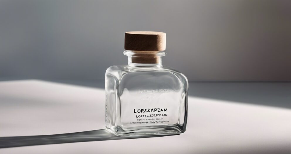 Een vierkante glazen parfumfles met een houten dop, die een schaduw werpt op een effen oppervlak. Het etiket heeft reliëftekst en een minimalistisch ontwerp, wat een elegante en schone look creëert in zacht licht.